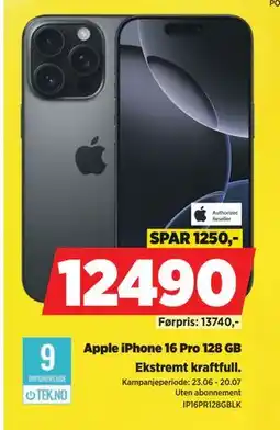 POWER Apple iPhone 16 Pro 128 GB tilbud