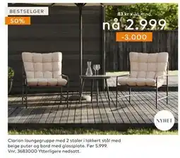 Skeidar Clarion loungegruppe tilbud