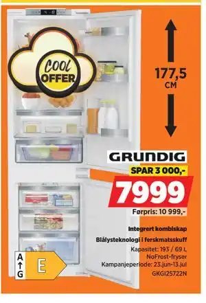 POWER Integrert kombiskap tilbud