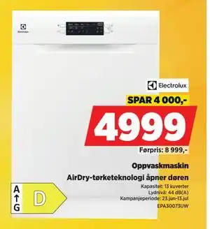 POWER Oppvaskmaskin tilbud