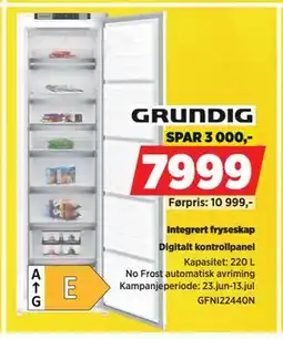 POWER Integrert fryseskap tilbud