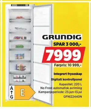 POWER Integrert fryseskap tilbud