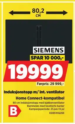 POWER Induksjonstopp m/ int. ventilator tilbud