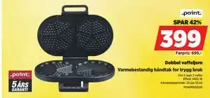 POWER Dobbel vaffeljern tilbud