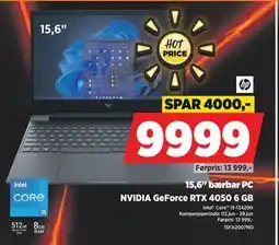 POWER 15,6 bærbar PC tilbud