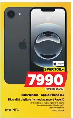 POWER Smartphone - Apple iPhone 16E tilbud