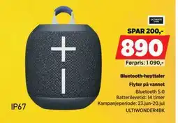 POWER Bluetooth-høyttaler tilbud