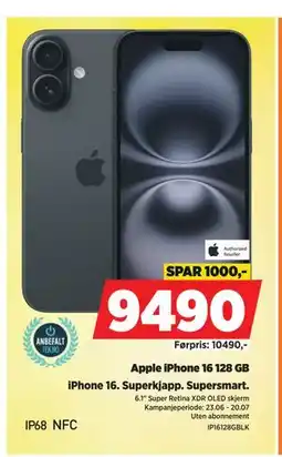 POWER Apple iPhone 16 128 GB tilbud