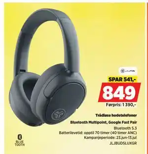 POWER Trådløse hodetelefoner tilbud