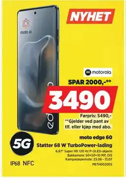 POWER moto edge 60 tilbud