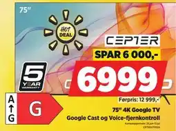 POWER 75 4K Google TV tilbud