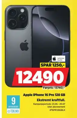 POWER Apple iPhone 16 Pro 128 GB tilbud