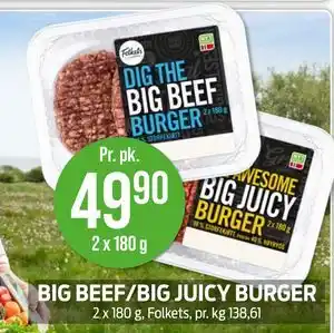 Kiwi BIG BEEF/BIG JUICY BURGER tilbud