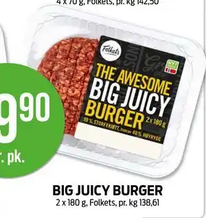 Kiwi BIG JUICY BURGER tilbud