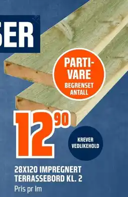 Coop Obs 28X120 IMPREGNERT TERRASSEBORD KL. 2 tilbud
