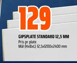 Coop Obs GIPSPLATE STANDARD 12,5 MM tilbud