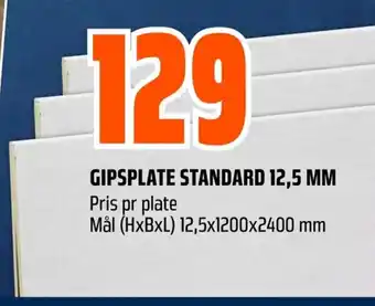 Coop Obs GIPSPLATE STANDARD 12,5 MM tilbud
