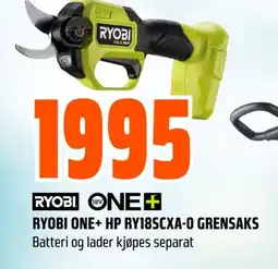 Coop Obs RYOBI ONE+ RYOBI ONE+ HP RY18SCXA-O GRENSAKS Batteri og lader kjøpes separat tilbud