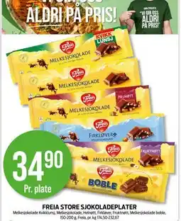 Kiwi FREIA STORE SJOKOLADEPLATER tilbud