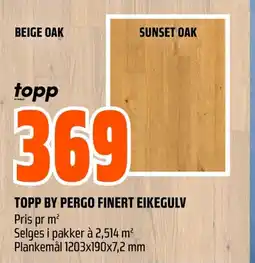 Coop Obs TOPP BY PERGO FINERT EIKEGULV tilbud