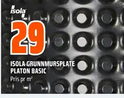 Coop Obs ISOLA GRUNNMURSPLATE PLATON BASIC Pris pr m² tilbud