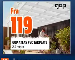 Coop Obs GOP ATLAS PVC TAKPLATE 2,4 meter tilbud
