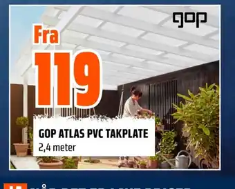 Coop Obs GOP ATLAS PVC TAKPLATE 2,4 meter tilbud