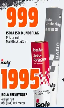 Coop Obs ISOLA ISO-D UNDERLAG tilbud