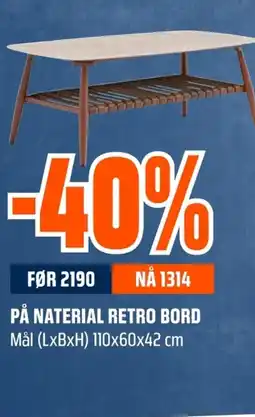 Coop Obs PÅ NATERIAL RETRO BORD tilbud