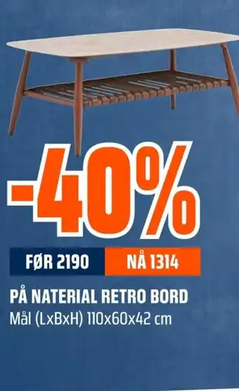 Coop Obs PÅ NATERIAL RETRO BORD tilbud