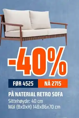 Coop Obs PÅ NATERIAL RETRO SOFA tilbud