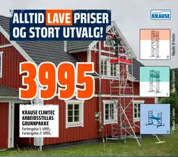 Coop Obs KRAUSE CLIMTEC ARBEIDSSTILLAS GRUNNPAKKE tilbud