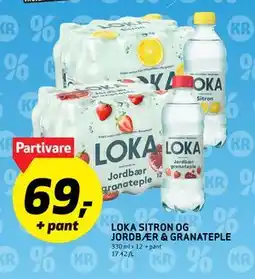 Bunnpris LOKA Sitron og Jordbær & Granateple tilbud