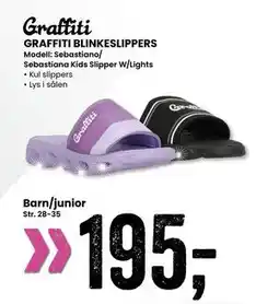Sport Outlet GRAFFITI BLINKESLIPPERS tilbud