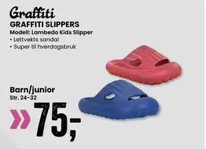 Sport Outlet GRAFFITI SLIPPERS tilbud
