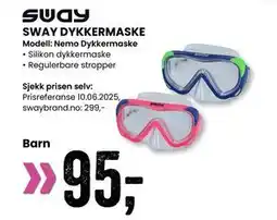 Sport Outlet SWAY DYKKERMASKE tilbud