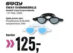Sport Outlet SWAY SVØMMEBRILLE tilbud