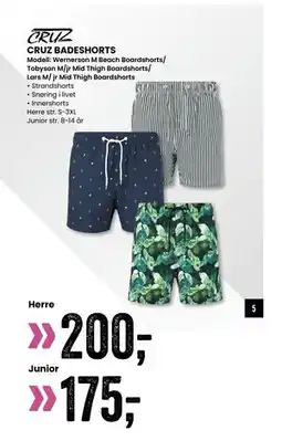 Sport Outlet CRUZ BADESHORTS tilbud