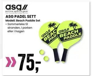Sport Outlet ASG PADEL SETT tilbud