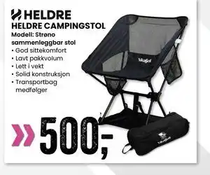 Sport Outlet HELDRE CAMPINGSTOL tilbud