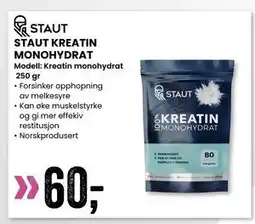 Sport Outlet STAUT KREATIN MONOHYDRAT tilbud