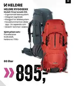 Sport Outlet HELDRE RYGGSEKK tilbud
