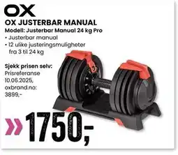 Sport Outlet OX JUSTERBAR MANUAL tilbud
