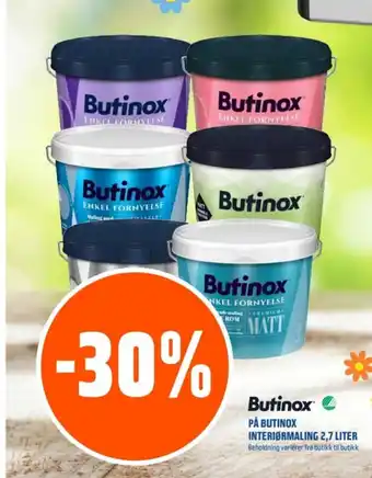 Coop Obs Butinox PÅ BUTINOX INTERIØRMALING tilbud