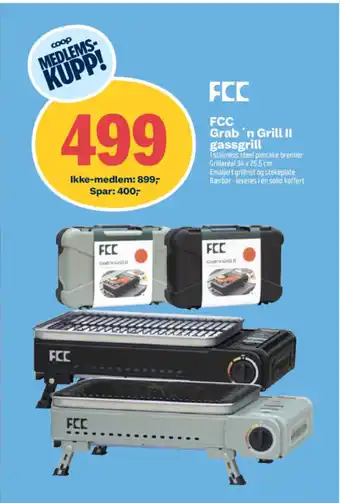 Coop Obs FCC Grab 'n Grill II gassgrill tilbud