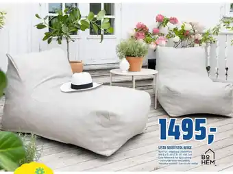 Coop Obs LISTA SEKKESTOL BEIGE tilbud