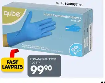 Sparkjøp ENGANGSHANSKER 100 STK tilbud