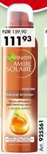 Sparkjøp GARNIER AMBRE SOLAIRE intense Natural bronzer tilbud