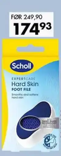 Sparkjøp Scholl expertcare hard skin foot file smooths and softene tilbud