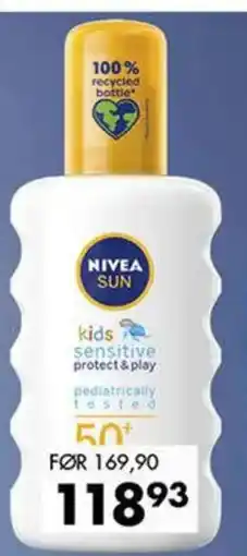 Sparkjøp Nivea sun kids sensitive protect & play tilbud